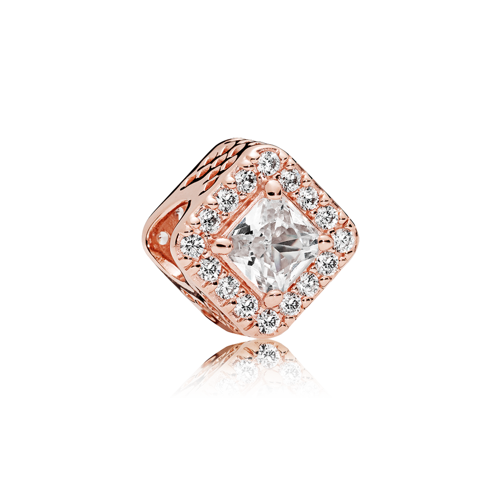 Square Sparkle Halo Charm - PandoraShop Online