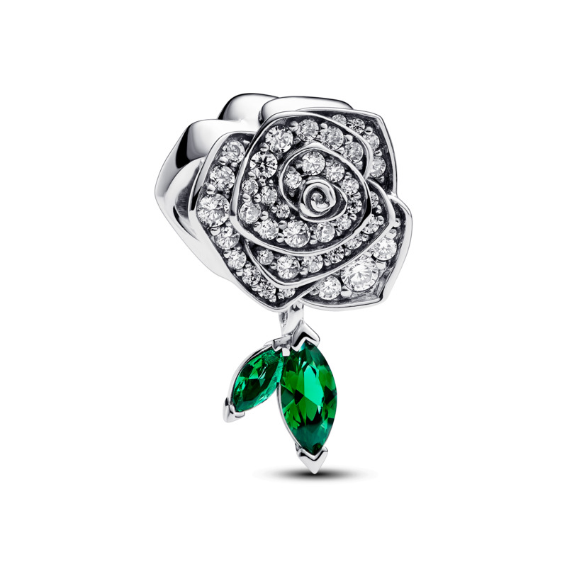 Sparkling Rose in Bloom Charm - PandoraShop Online