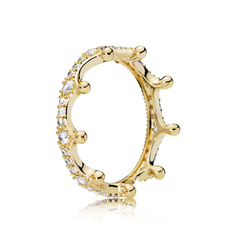 Clear Sparkling Crown Ring