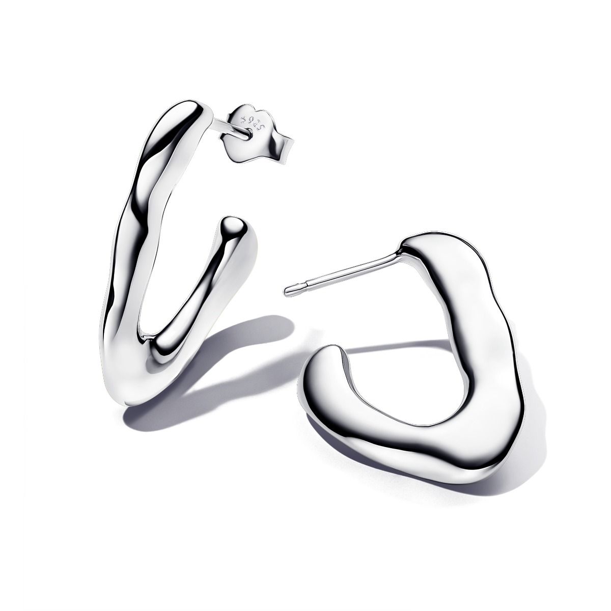 Organically V-shaped Open  Hoop Earrings