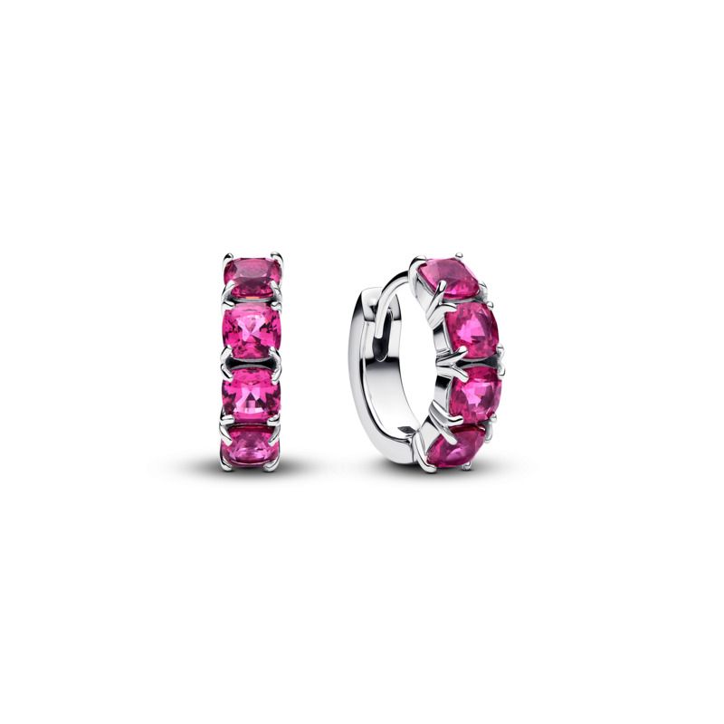 Pink Hoop Earrings