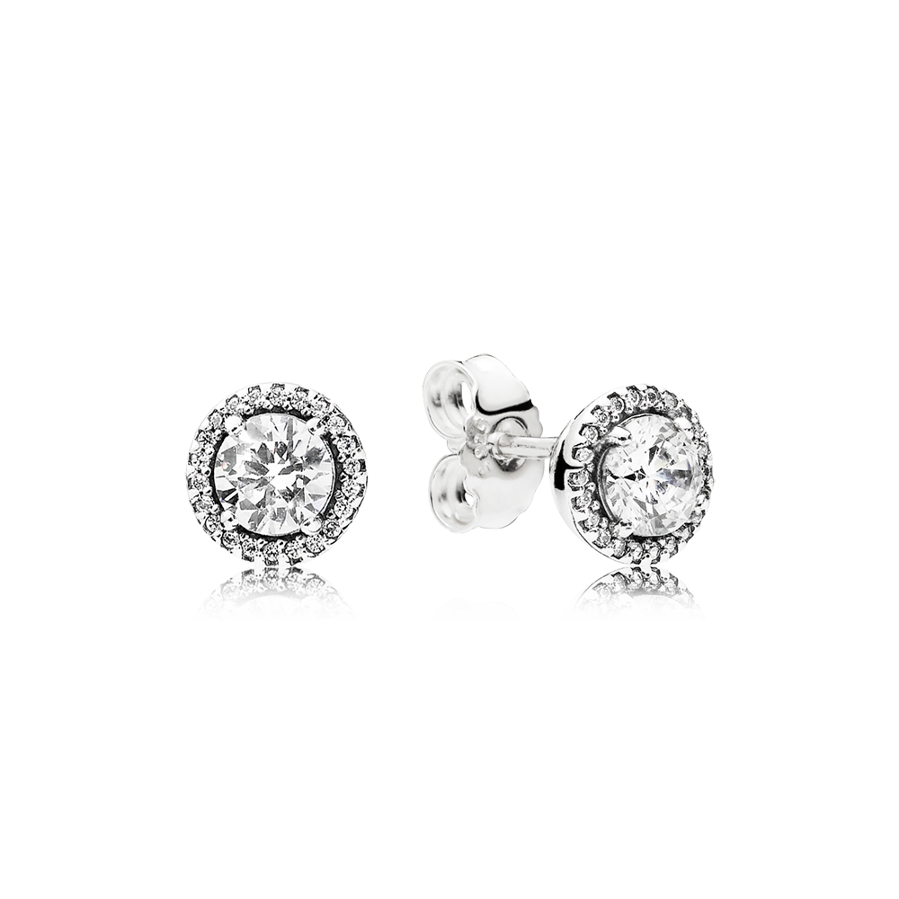 Round Sparkle Stud Earrings