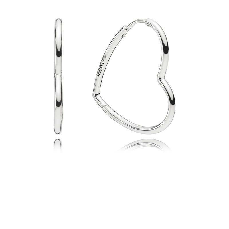 Asymmetrical Heart Hoop Earrings