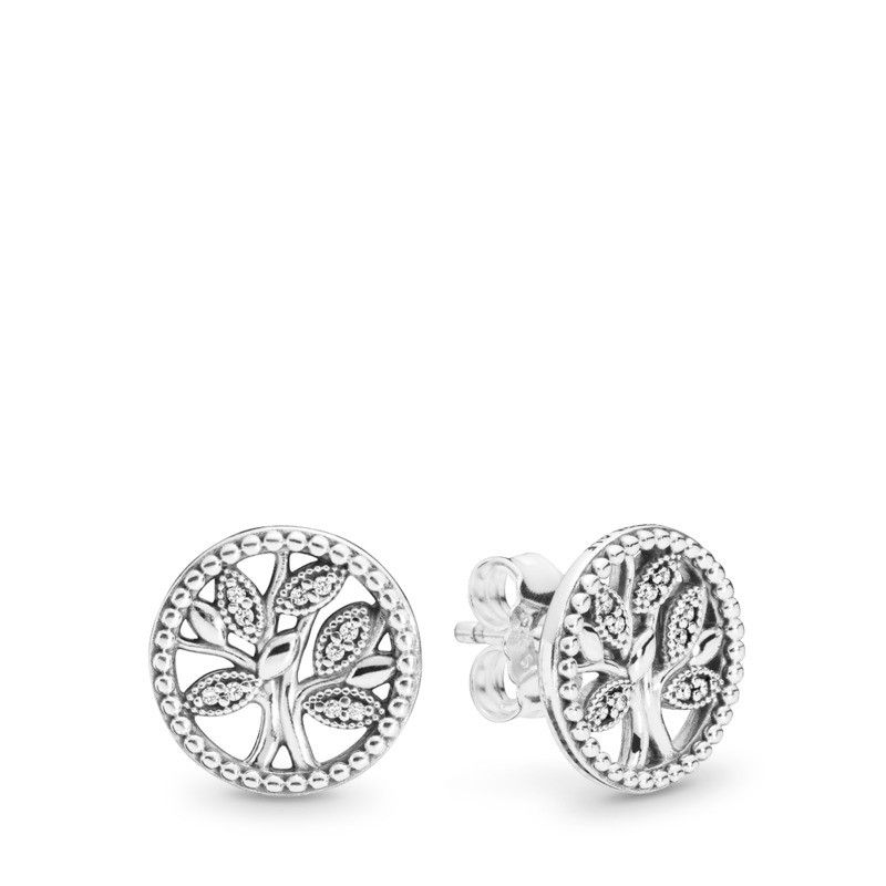 Sparkling Family Tree Stud Earrings