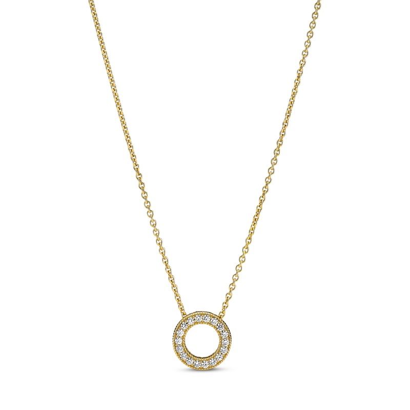 Pandora Logo Pavè Circle Collier Necklace