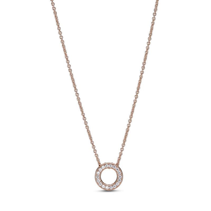 Pandora Logo Pavè Circle Collier Necklace