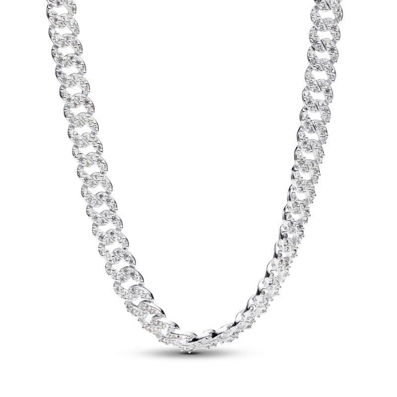 Pavé Cuban Chain Necklace