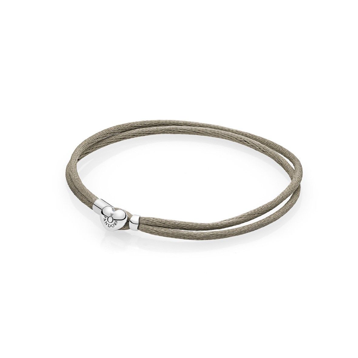 Moments Fabric Cord Bracelet, Grey Green