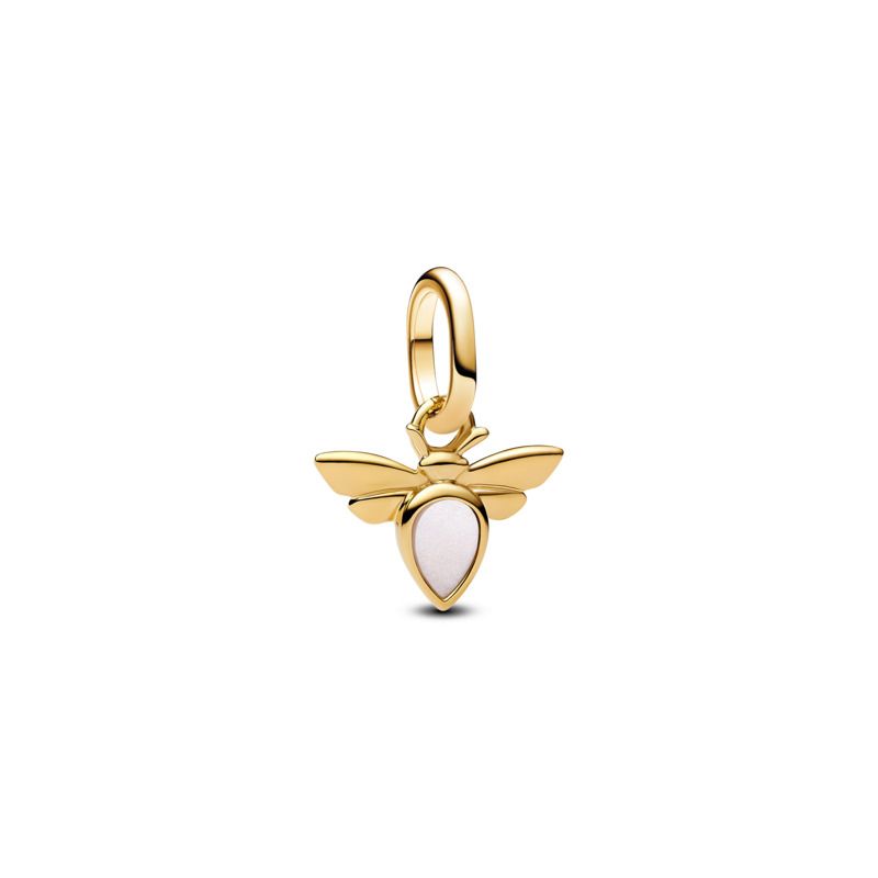 White Bee Mini Dangle Charm