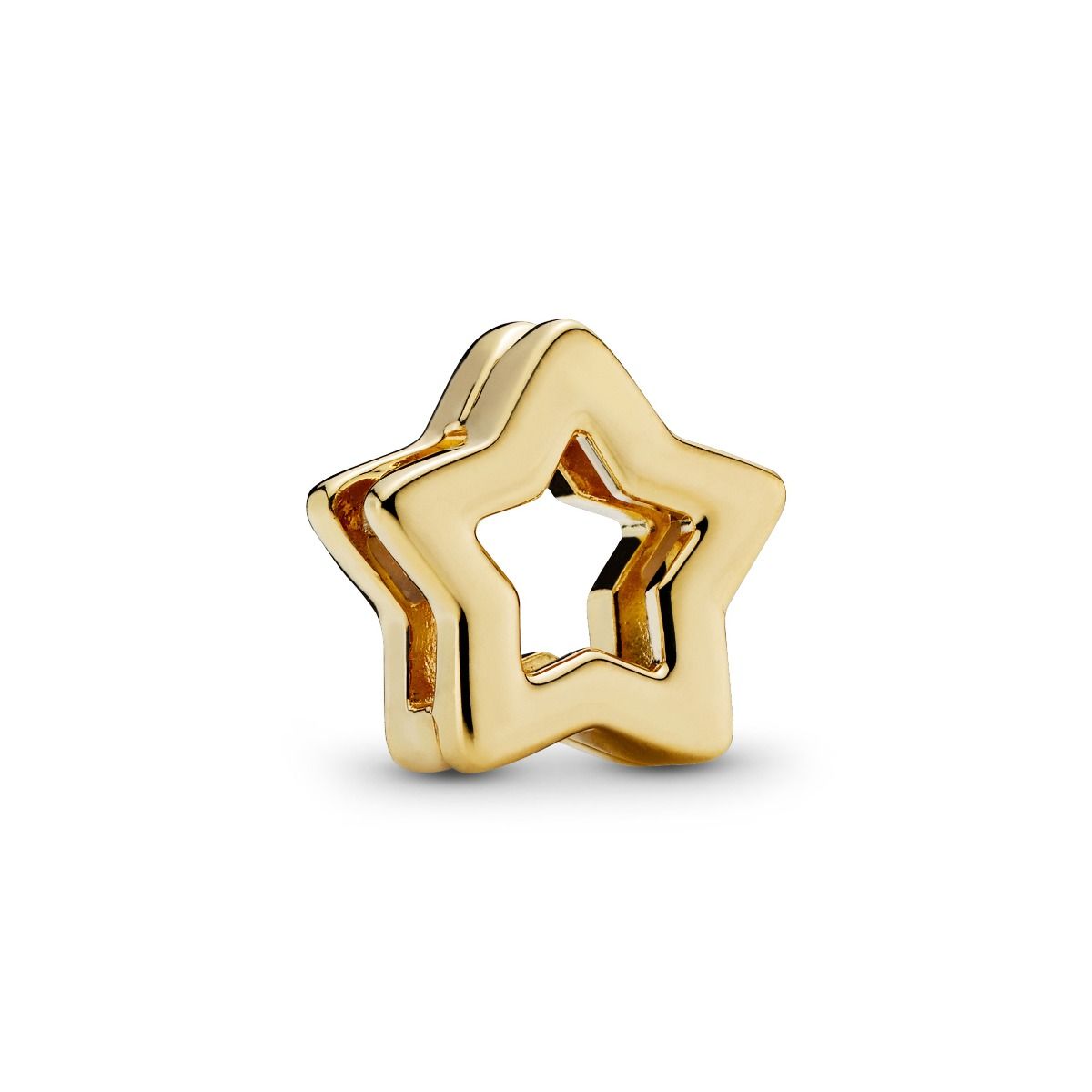  PANDORA Reflexions star clip charm in 18k Gold-plated