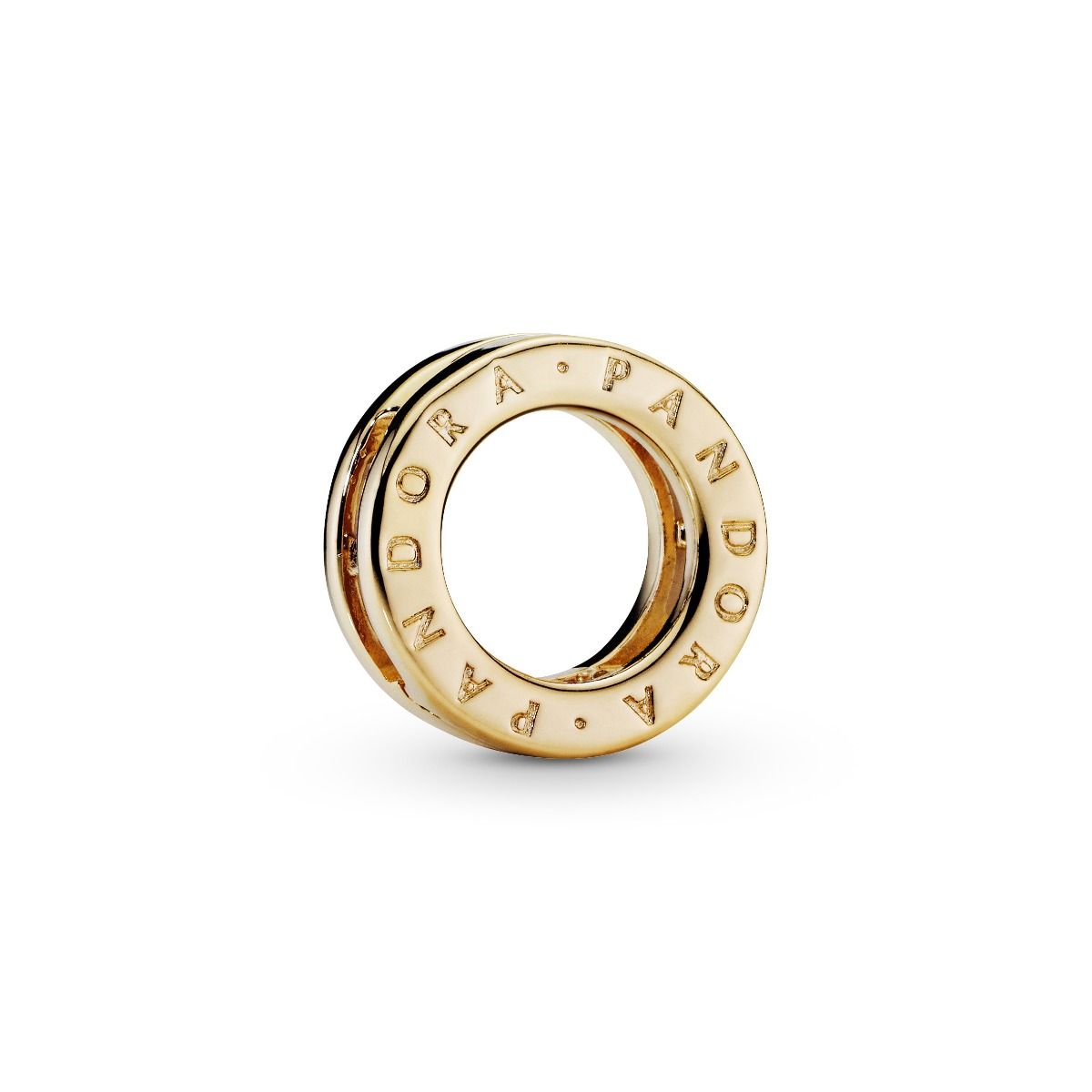 PANDORA Reflexions logo clip charm in 18k Gold-plated