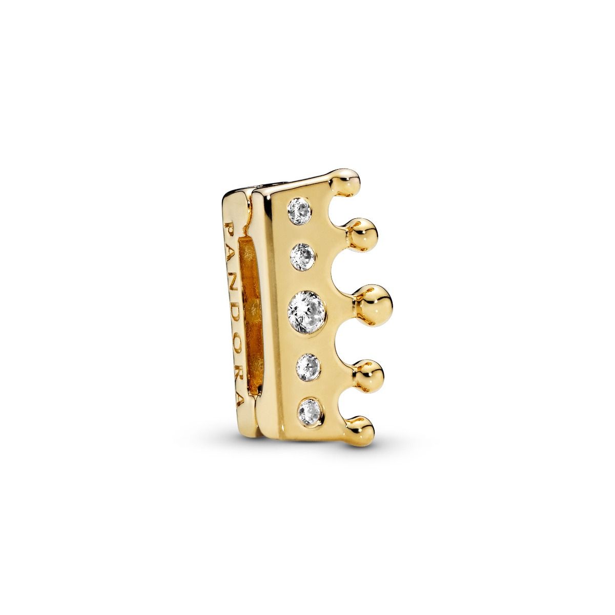  PANDORA Reflexions crown clip charm in PANDORA Shine with clear cubic zirconia