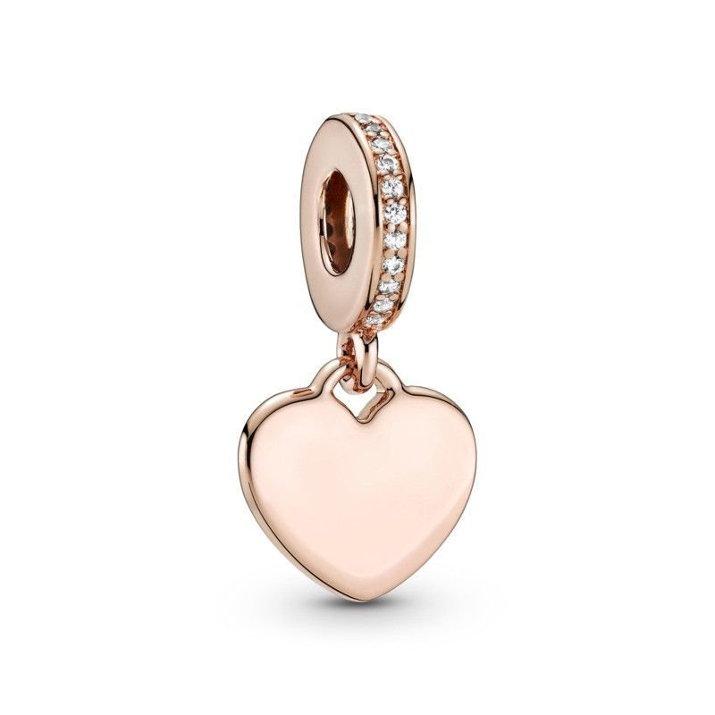 Engravable Heart Tag Dangle Charm