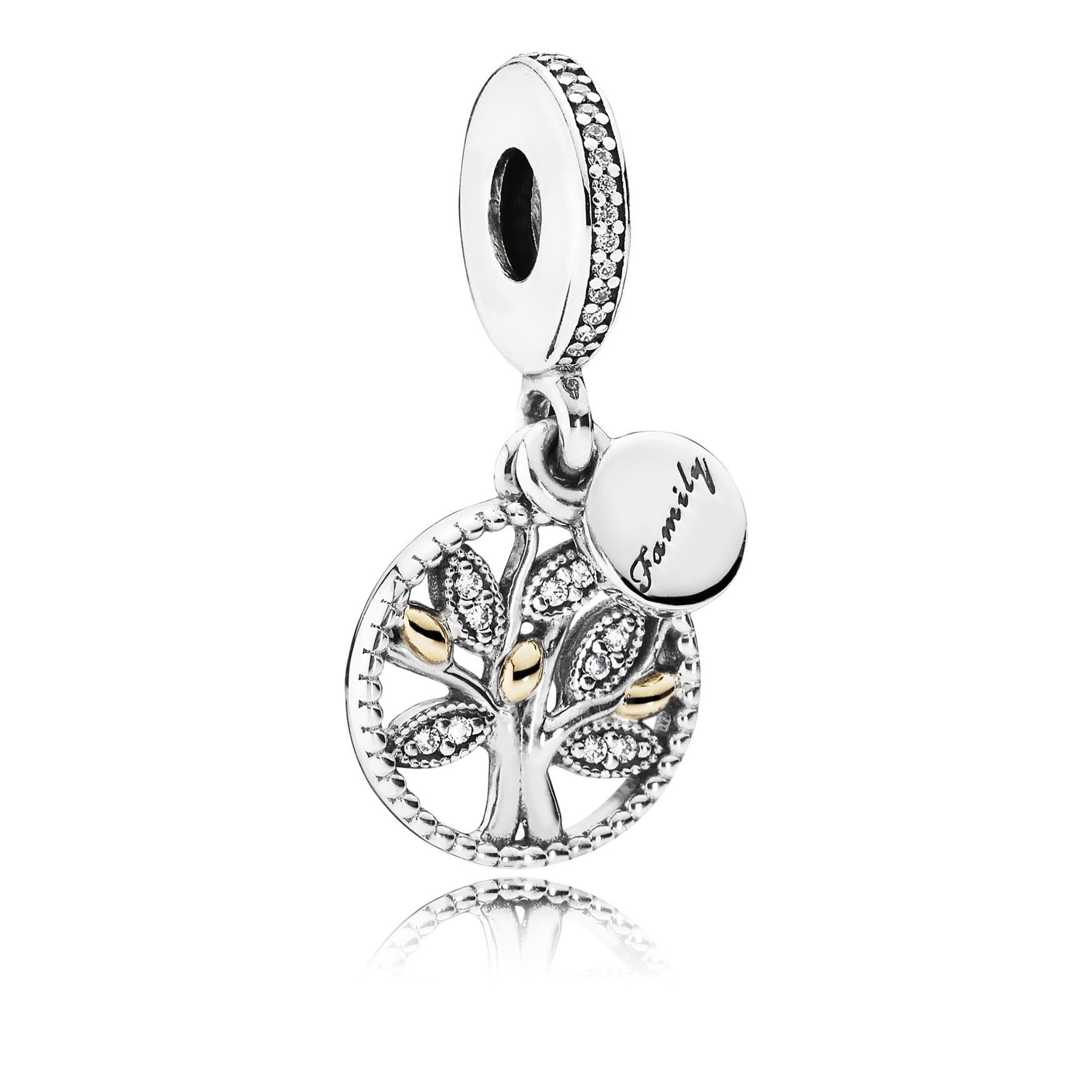 Sparkling Family Tree Dangle Charm