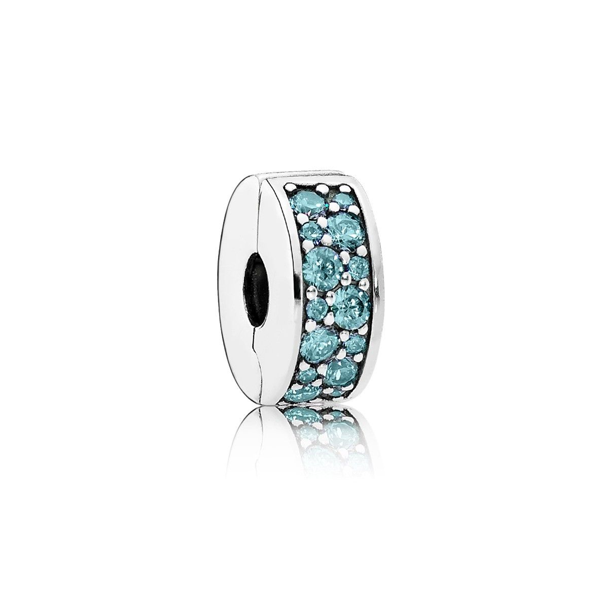 Teal Pavè Clip Charm