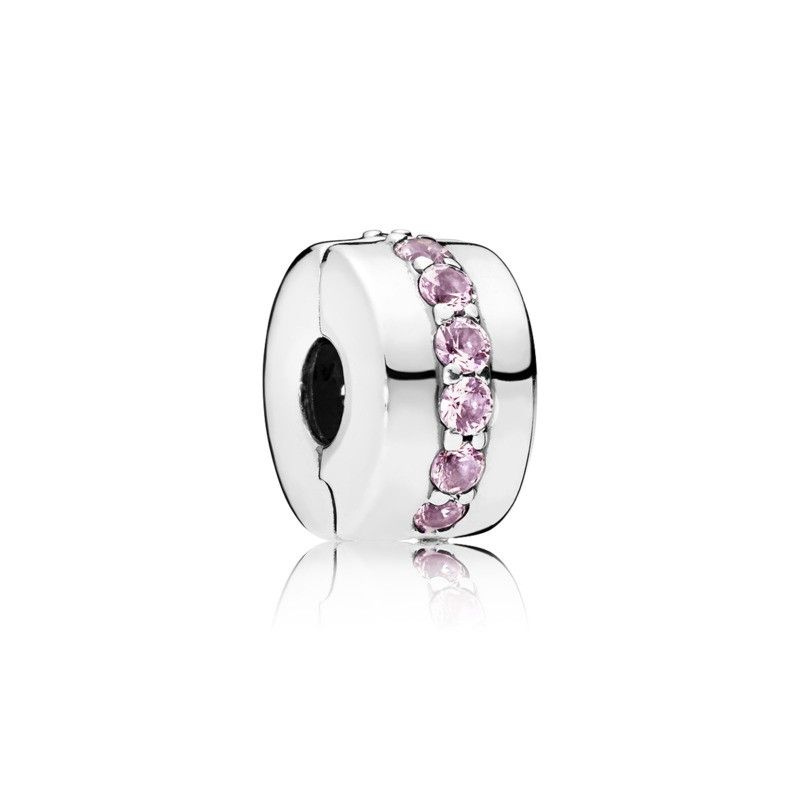 Pink Sparkling Row Clip Charm