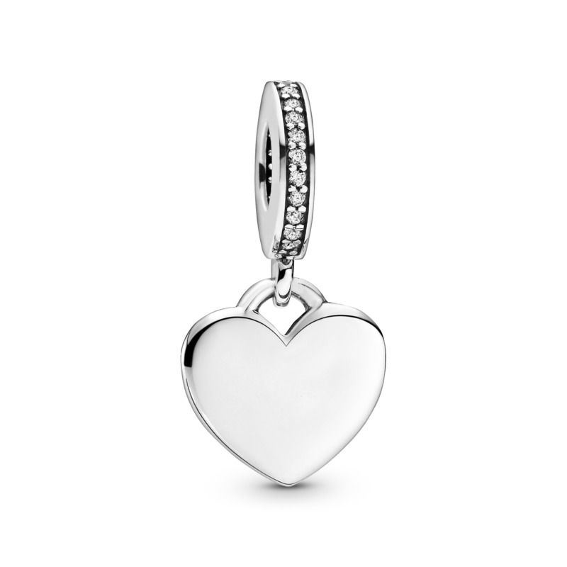 Engravable Heart Tag Dangle Charm