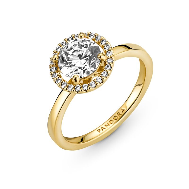 Sparkling Round Halo Ring