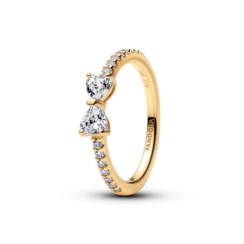 Sparkling Clear Bow Ring