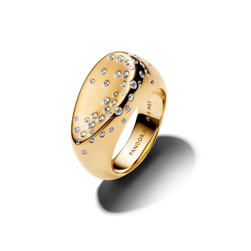 Stone-Set Oval Domed Signet Ring