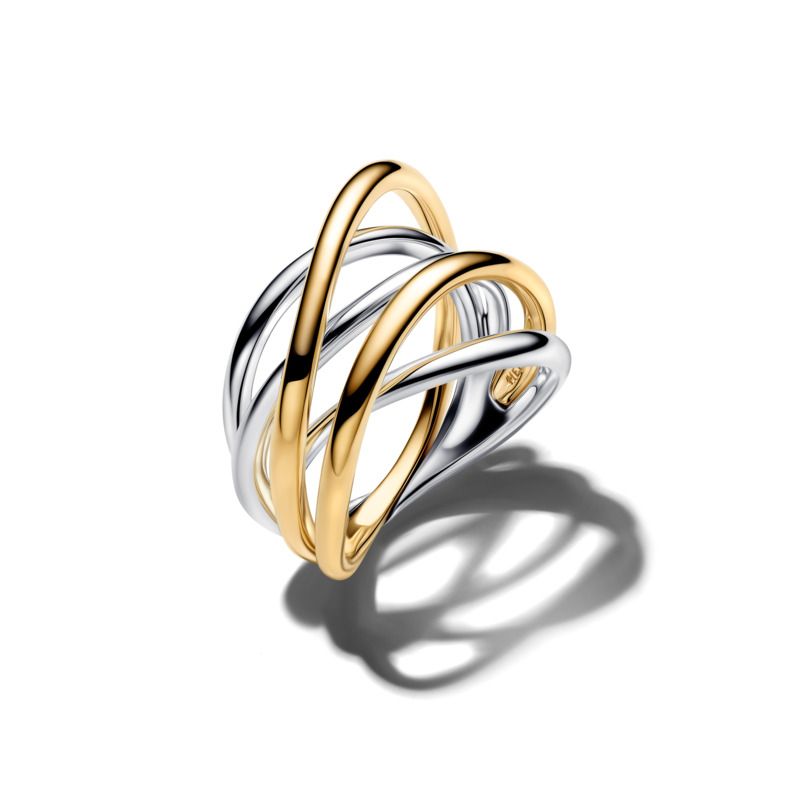 Two-Tone Entwined Band Ring