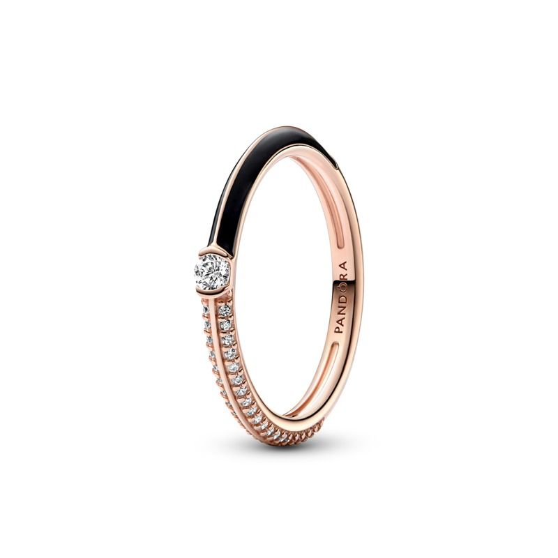 Pandora ME Pavé & Black Dual Ring