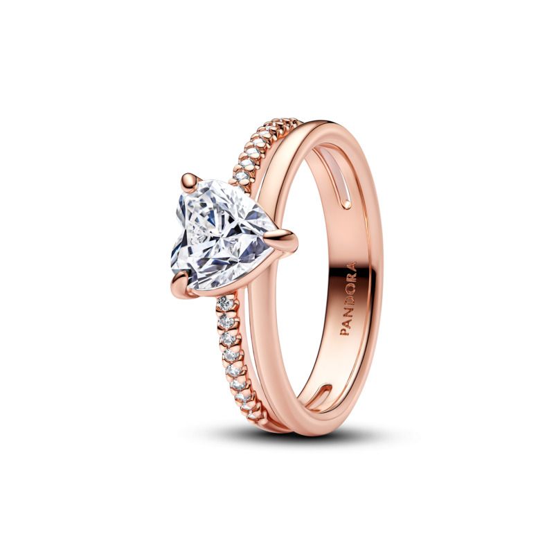  Double Band Heart Ring