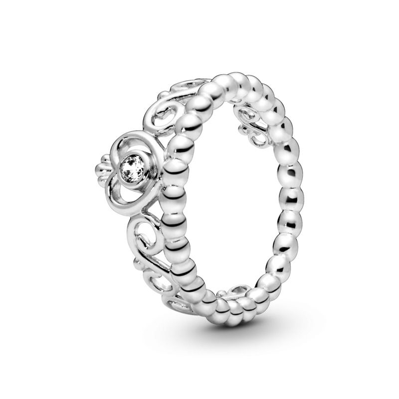 Silver Tiara ring with cubic zirconia
