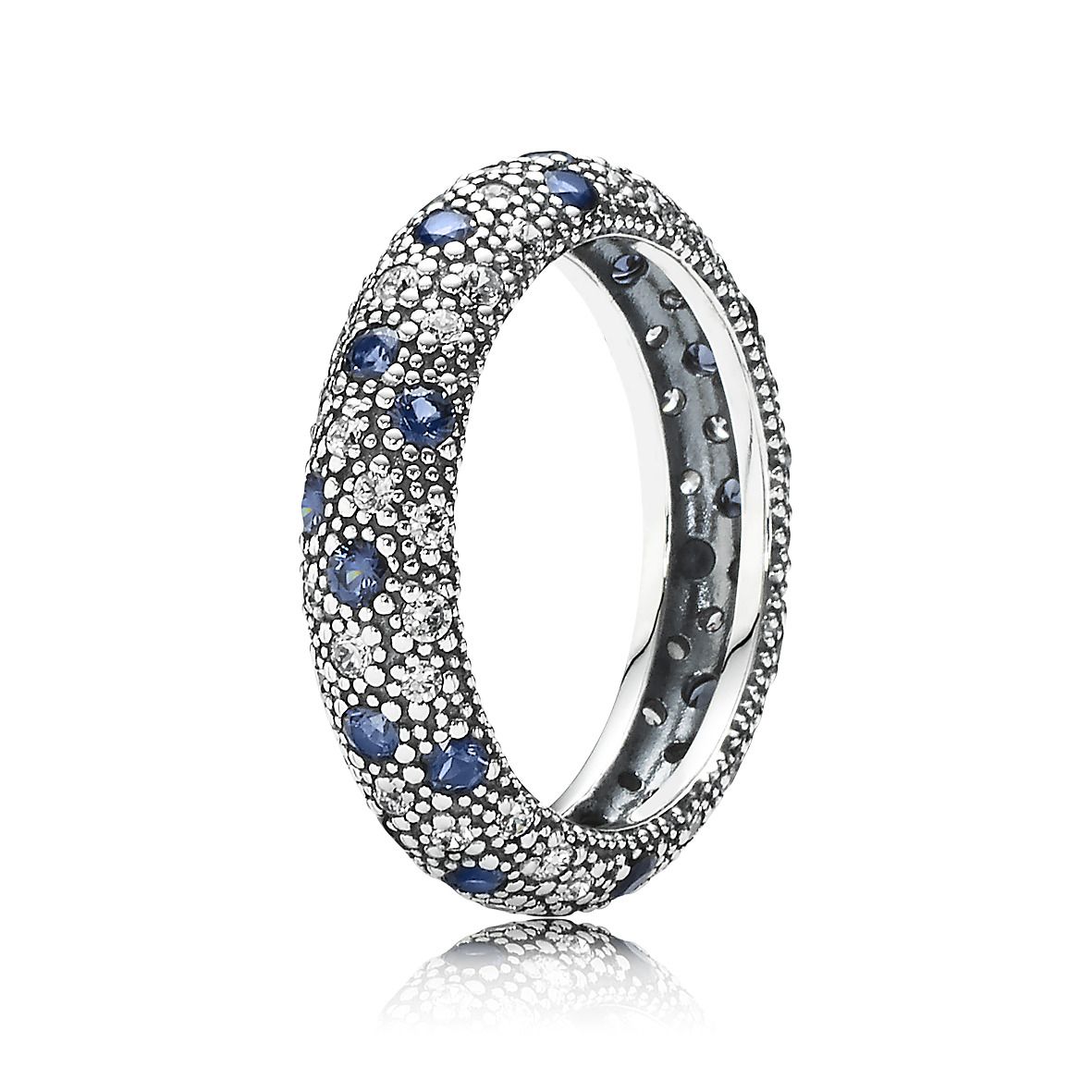 Midnight Blue Cosmic Stars Ring