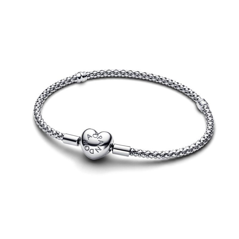 Heart Clasp Studded Chain Bracelet