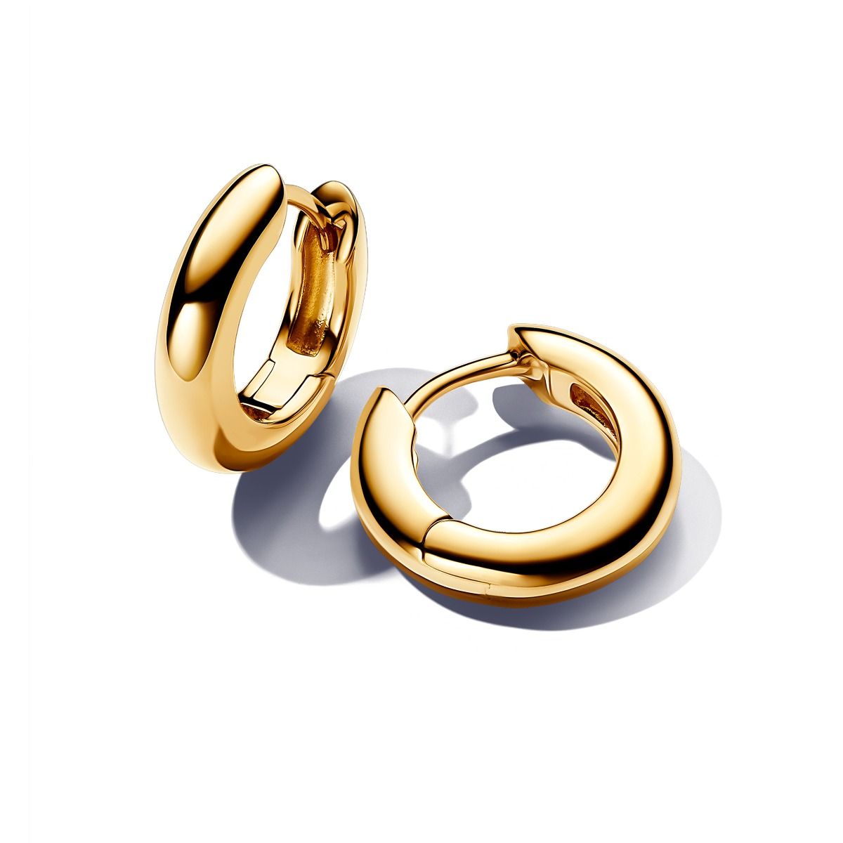 Round Hoop Earrings 14k gold-plated