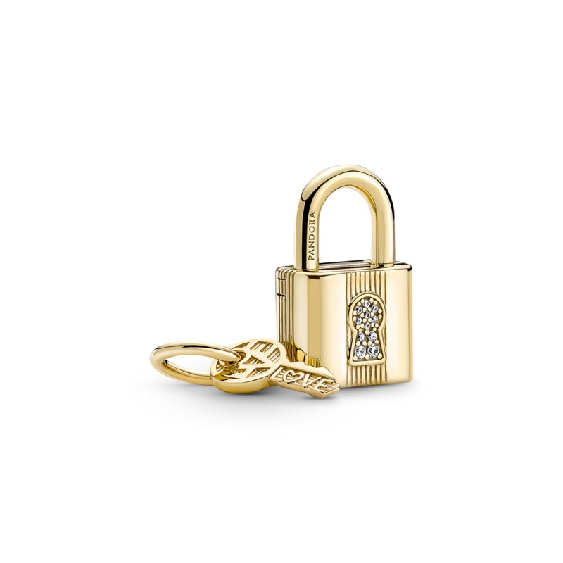 Padlock & Key Dangle Charm - PandoraShop Online